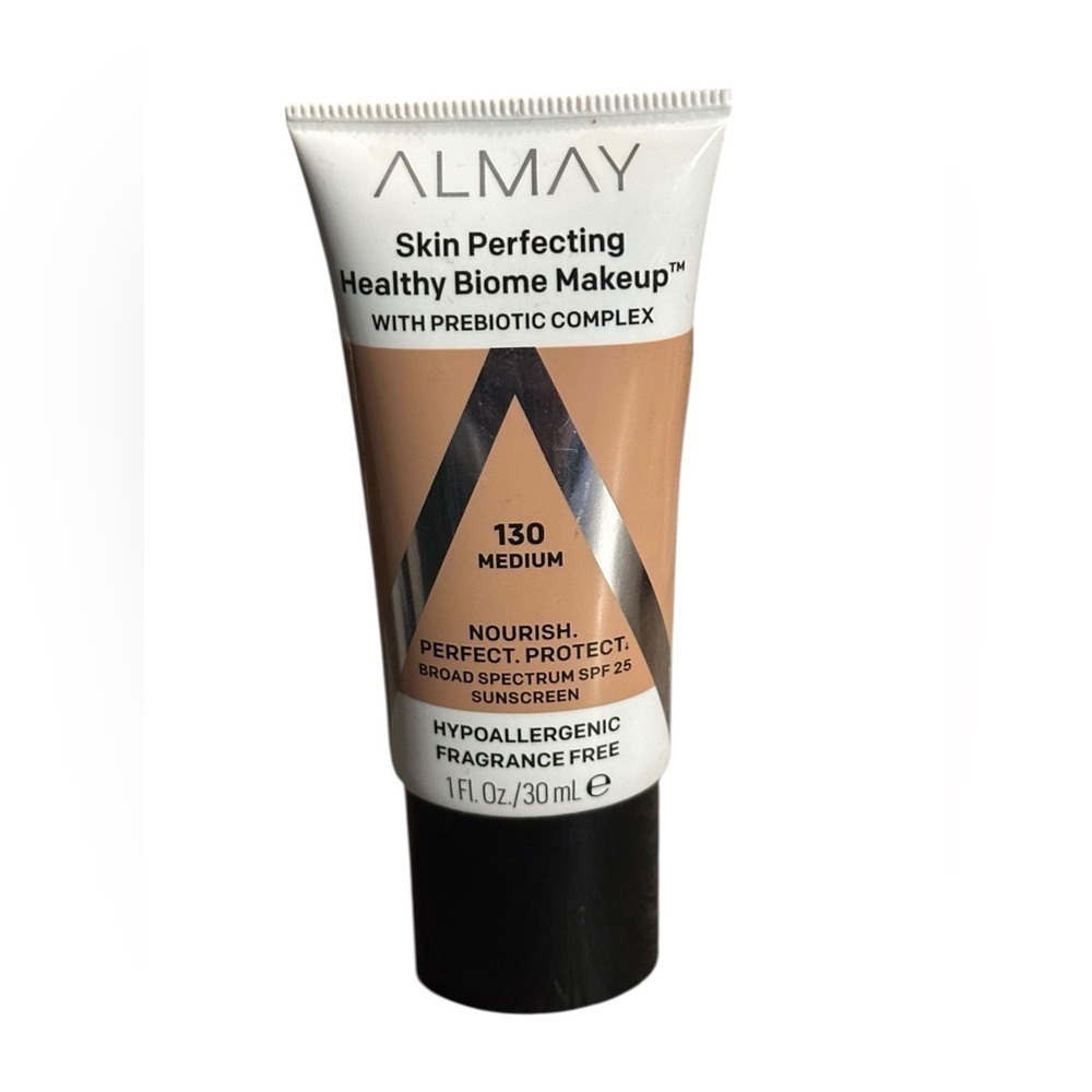 Almay Skin Perfecting Healthy Biome Foundation Makeup SPF 25 130 Medium 1 fl oz